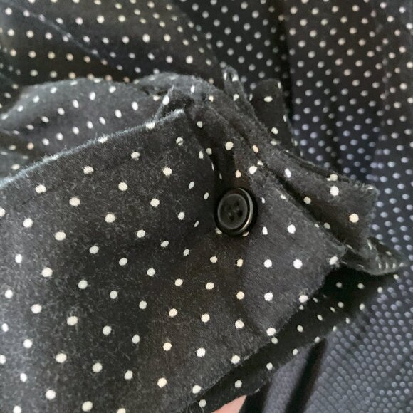 Lane Bryant Wrap Around Dress Size 22 Black White Polka Dot Flattering V Neck - Picture 5 of 8